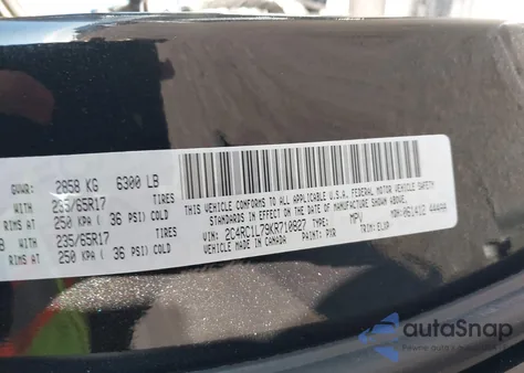 2019 Chrysler Pacifica Hybrid Touring L from USA, damaged, VIN 2C4RC1L79KR710827